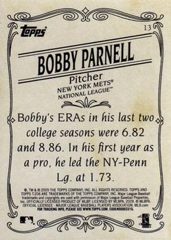 2009 Topps 206 #13 Bobby Parnell Back