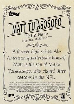 2009 Topps 206 #70 Matt Tuiasosopo Back