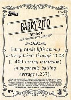 2009 Topps 206 #176 Barry Zito Back
