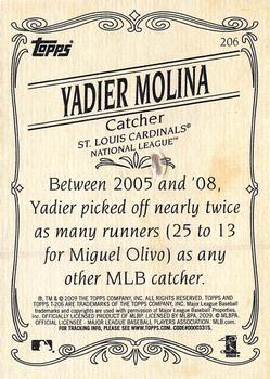 2009 Topps 206 #206 Yadier Molina Back