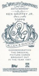 2014 Topps Allen & Ginter - Mini No Card Number #NNO Ken Griffey Jr. Back