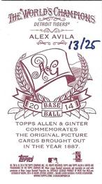 2014 Topps Allen & Ginter - Mini Flag Back #33 Alex Avila Back