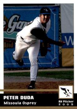 2005 Grandstand Missoula Osprey #3 Peter Duda Front