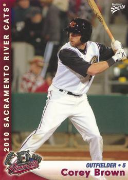 2010 MultiAd Sacramento River Cats #5 Corey Brown Front