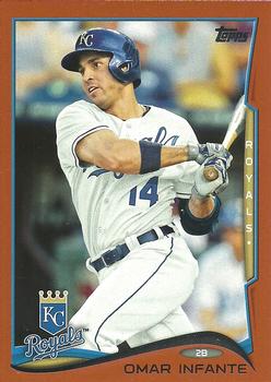 2014 Topps - Orange #433 Omar Infante Front