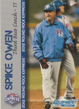 2012 MultiAd Round Rock Express #30 Spike Owen Front