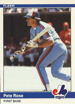 1984 Fleer Update #U-102 Pete Rose Front