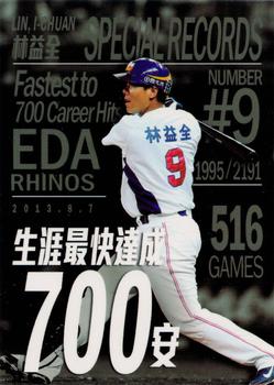 2013 CPBL #212 I-Chuan Lin Front