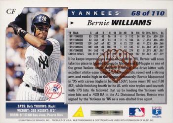 1996 Score - Dugout Collection Artist's Proofs (Series Two) #68 Bernie Williams Back