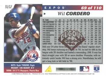 1996 Score - Dugout Collection Artist's Proofs (Series Two) #69 Wil Cordero Back