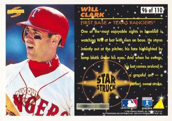 1996 Score - Dugout Collection Artist's Proofs (Series Two) #96 Will Clark Back