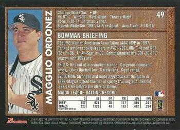 2000 Bowman - Retro/Future #49 Magglio Ordonez Back