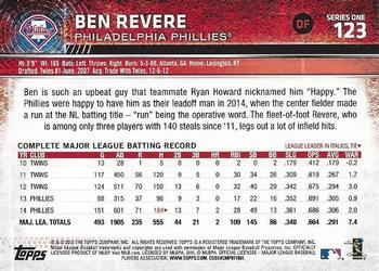 2015 Topps #123 Ben Revere Back