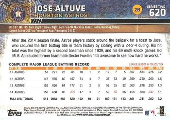 2015 Topps #620 Jose Altuve Back