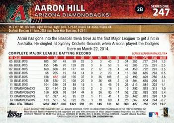 2015 Topps #247 Aaron Hill Back