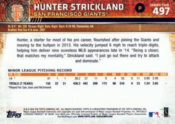 2015 Topps #497 Hunter Strickland Back