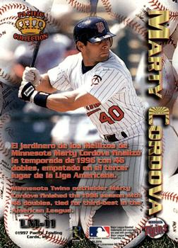 1997 Pacific Crown Collection - Latinos of the Major Leagues #LM-11 Marty Cordova Back