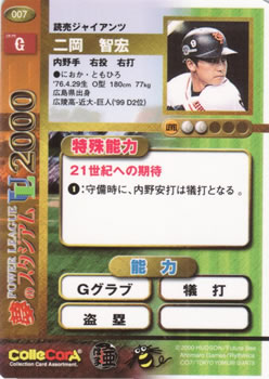 2000 Future Bee Power League UL #007 Tomohiro Nioka Back