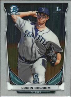 2014 Bowman Chrome Mini #220 Logan Bawcom Front