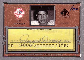 2001 SP Legendary Cuts - Autographs #C-JD4 Joe DiMaggio Front