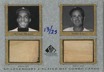 2001 SP Legendary Cuts - Game Bat Combo #MM-NF Minnie Minoso / Nellie Fox Front