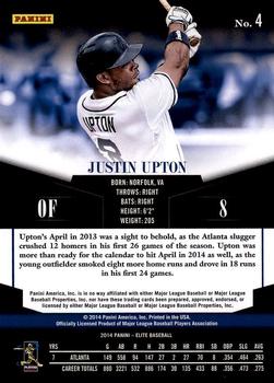 2014 Donruss - 2014 Panini Elite #4 Justin Upton Back