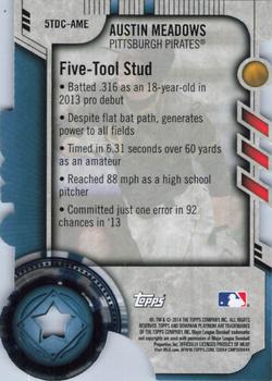 2014 Bowman Platinum - Five Tool Die Cuts #5TDC-AME Austin Meadows Back