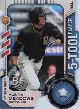 2014 Bowman Platinum - Five Tool Die Cuts #5TDC-AME Austin Meadows Front