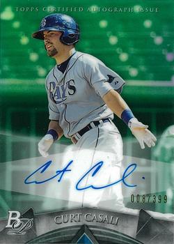 2014 Bowman Platinum - Prospect Autographs Green Refractors #AP-CC Curt Casali Front