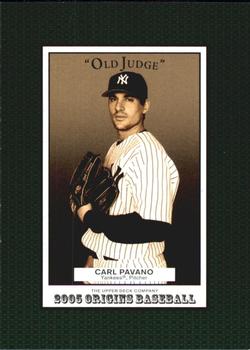 2005 UD Origins - Old Judge #21 Carl Pavano Front