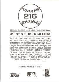 2015 Topps Stickers #216 Hector Rondon Back