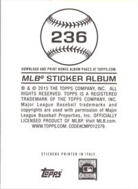 2015 Topps Stickers #236 Paul Molitor Back