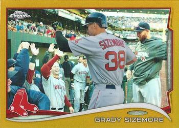 2014 Topps Chrome - Gold Refractors #142 Grady Sizemore Front