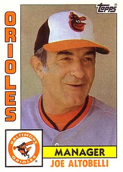 1984 Topps #21 Joe Altobelli Front