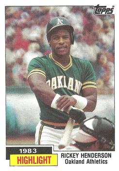 1984 Topps #2 Rickey Henderson Front