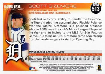 2010 Topps #513 Scott Sizemore Back