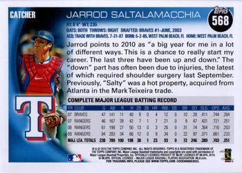 2010 Topps #568 Jarrod Saltalamacchia Back