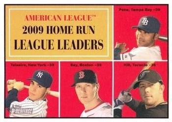 2010 Topps Heritage #44 Carlos Pena / Mark Teixeira / Jason Bay / Aaron Hill Front