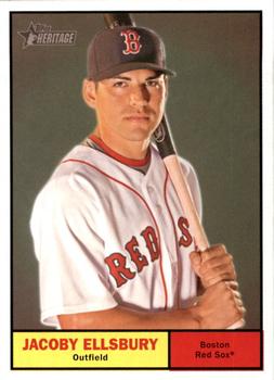 2010 Topps Heritage #128 Jacoby Ellsbury Front