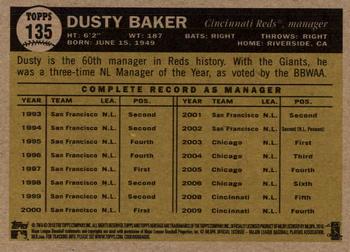 2010 Topps Heritage #135 Dusty Baker Back