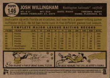 2010 Topps Heritage #146 Josh Willingham Back