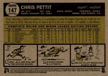 2010 Topps Heritage #147 Chris Pettit Back