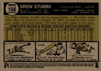 2010 Topps Heritage #156 Drew Stubbs Back