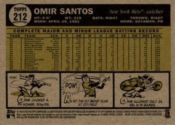 2010 Topps Heritage #212 Omir Santos Back