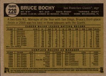 2010 Topps Heritage #220 Bruce Bochy Back