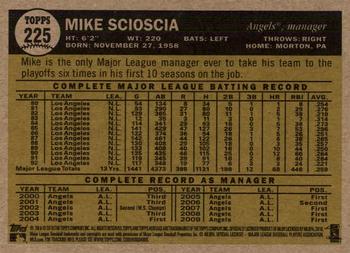 2010 Topps Heritage #225 Mike Scioscia Back