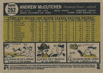 2010 Topps Heritage #262 Andrew McCutchen Back