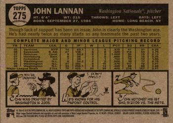 2010 Topps Heritage #275 John Lannan Back