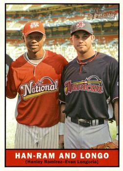 2010 Topps Heritage #314 Han-Ram and Longo (Hanley Ramirez / Evan Longoria) Front