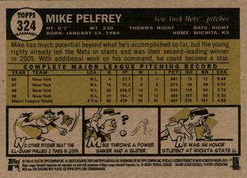 2010 Topps Heritage #324 Mike Pelfrey Back